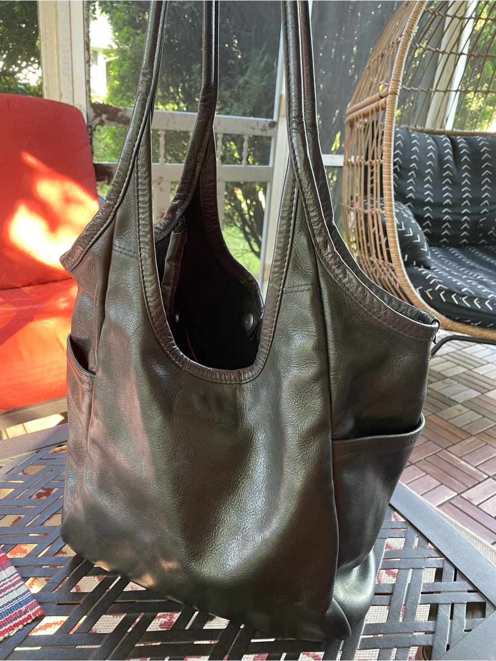 Rough and Tumble Large Minimal Tote Dark Gray EUC Made in USA - Picture 9 of 14